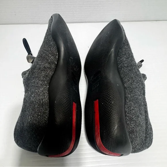 Prada Gray Wool Loafers Casual Shoes Size 36 - Picture 11 of 16